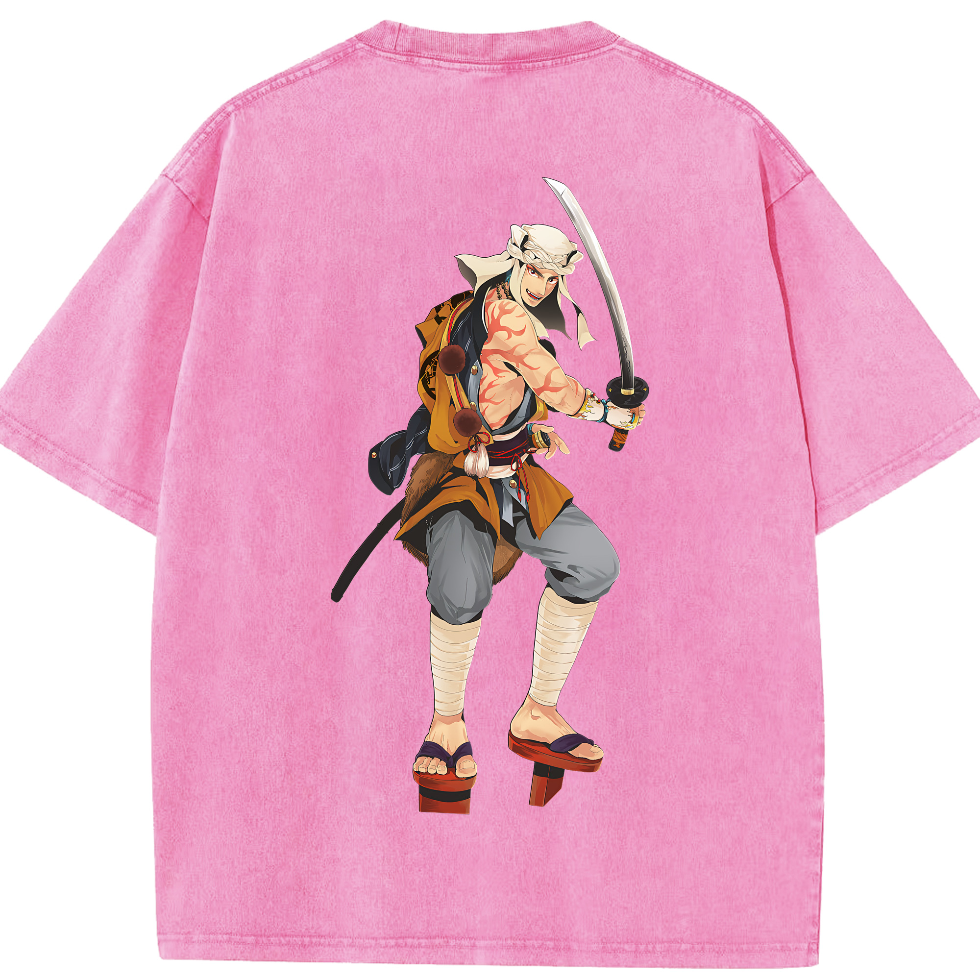 （画像用） 刀剣乱舞 Touken Ranbu 綿100% ヴィンテージ風 半袖Tシャツ（背面プリント）